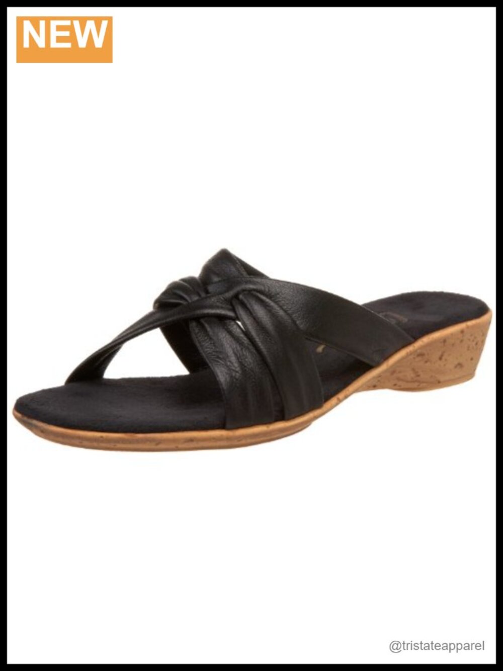 Onex Sail Womens Leather Wedge Sandal Lightweight Slip On Crisscross Slingback